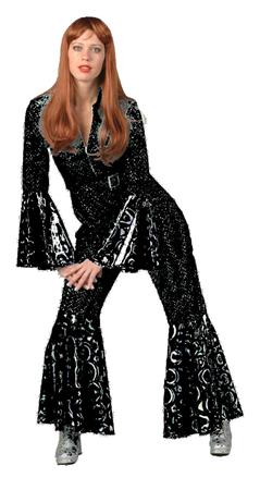 DISCO CATSUIT ZWART