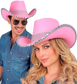 COWBOY HOED ROZE