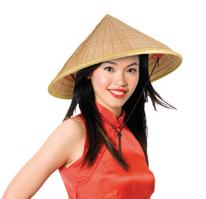 CHINESE HOED BAMBOE 40CM U