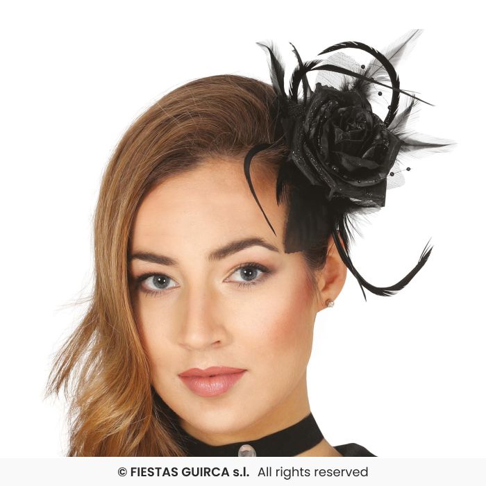 ZWARTE BLOEM MET CLIP