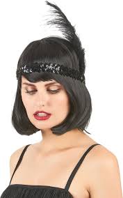 CHARLESTONBAND PLUIM ZWART