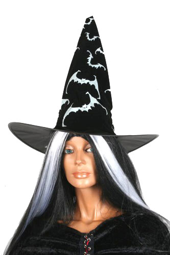 HEKSHOED  ZWART VLEERMUIS