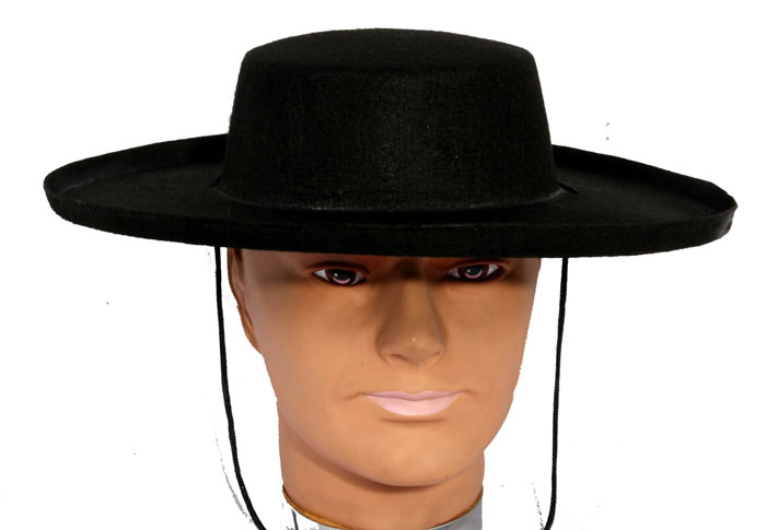 SPAANS/ZORRO ADULT BLACK VILT