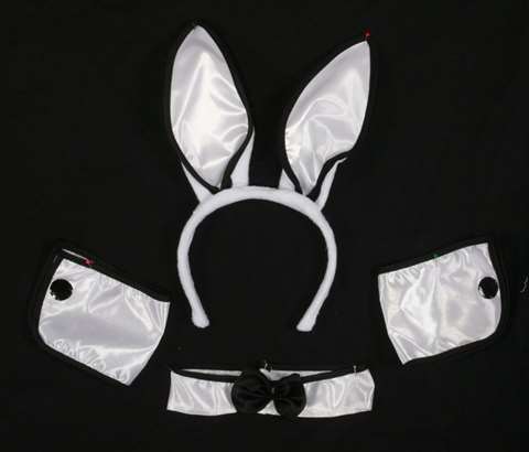 SET KONIJN ZWART -WIT