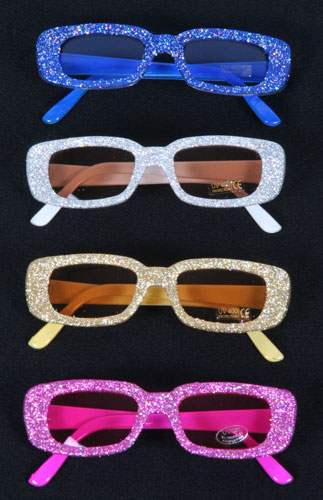 BRIL DISCO RECHTHOEK GLITER