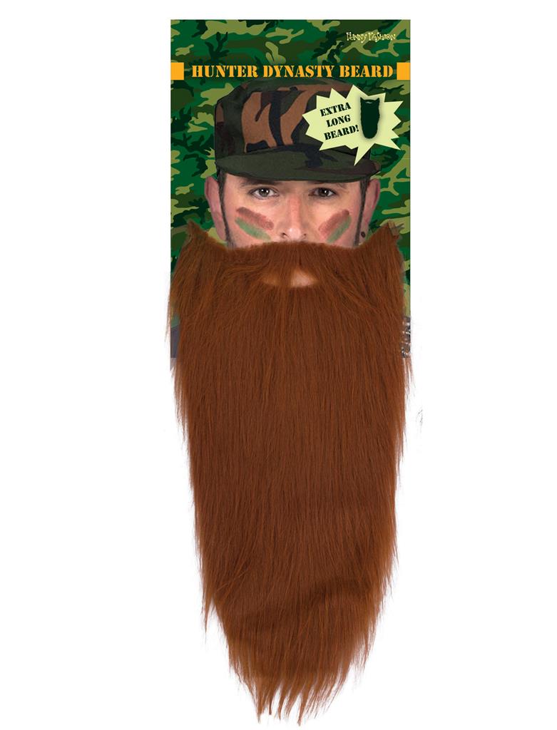 LANGE BAARD BRUIN MET SNOR