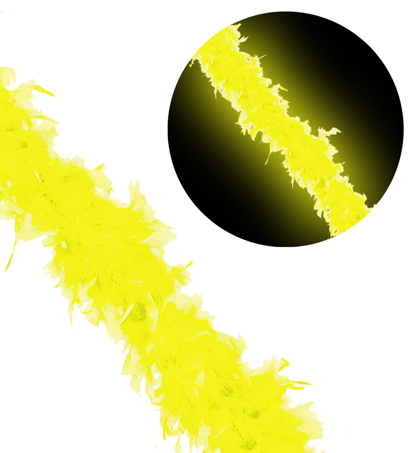 BOA UV NEON GEEL 180 CM