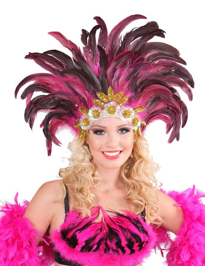 Rekwisieten geboren Banket BRAZIL PLUIMHOED ROZE - ABC Carnaval bvba