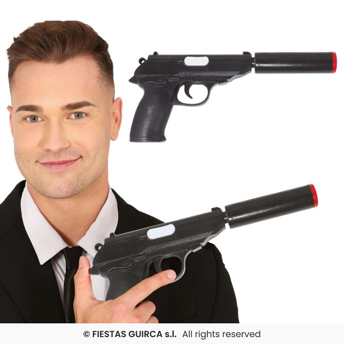 PISTOOL MET GELUIDDEMPER 25CM