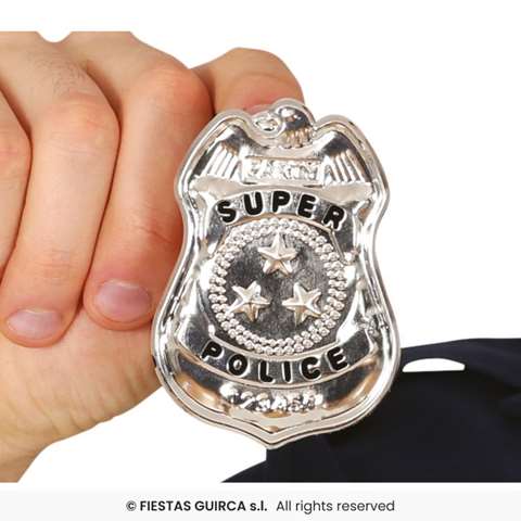 POLICE EMBLEEM ZILVER