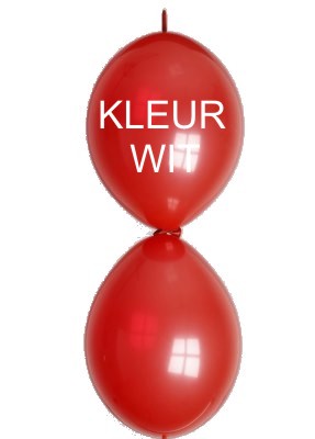 DOORKNOOPBALLONS 100ST WIT