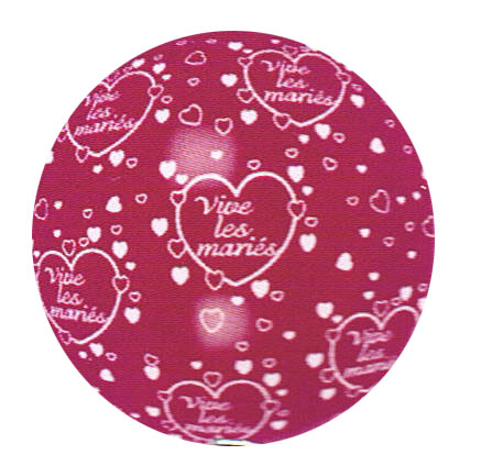 BALLON 90CM VIVE LES MARIES BORDEAU EC