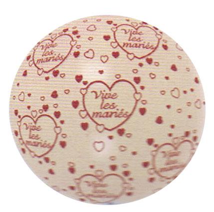 BALLON 90CM VIVE LES MARIES IVOIRE EC