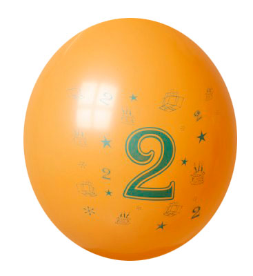 CIJFERBALLON NR2 30CM