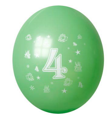 CIJFERBALLON NR4 30CM