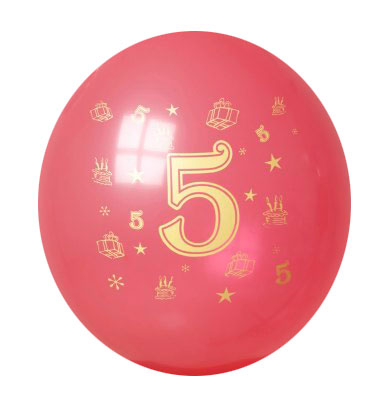 CIJFERBALLON NR5 30CM