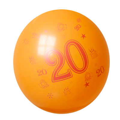 CIJFERBALLON NR20 30CM