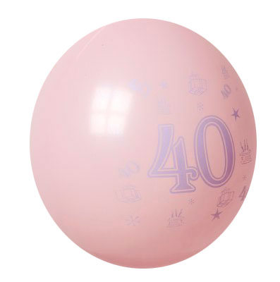 CIJFERBALLON NR40 30CM 8ST