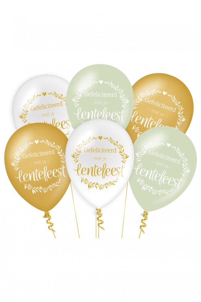 BALLON LENTEFEEST 6 STUKS