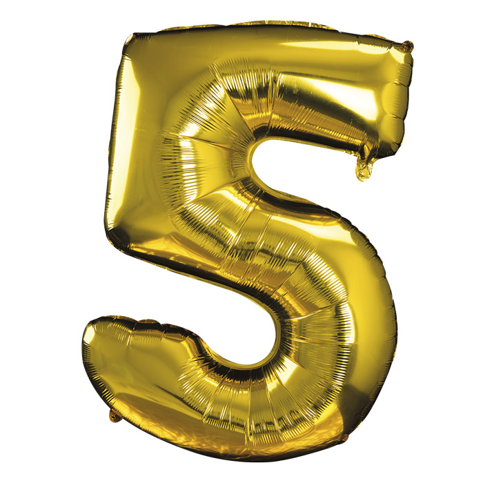 CIJFERBALLON 86CM NR 5