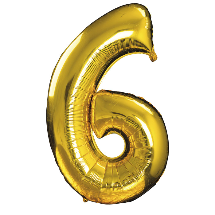 CIJFERBALLON 86CM NR 6