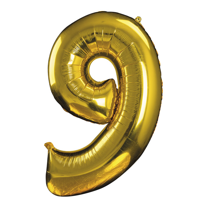 CIJFERBALLON 86CM NR 9