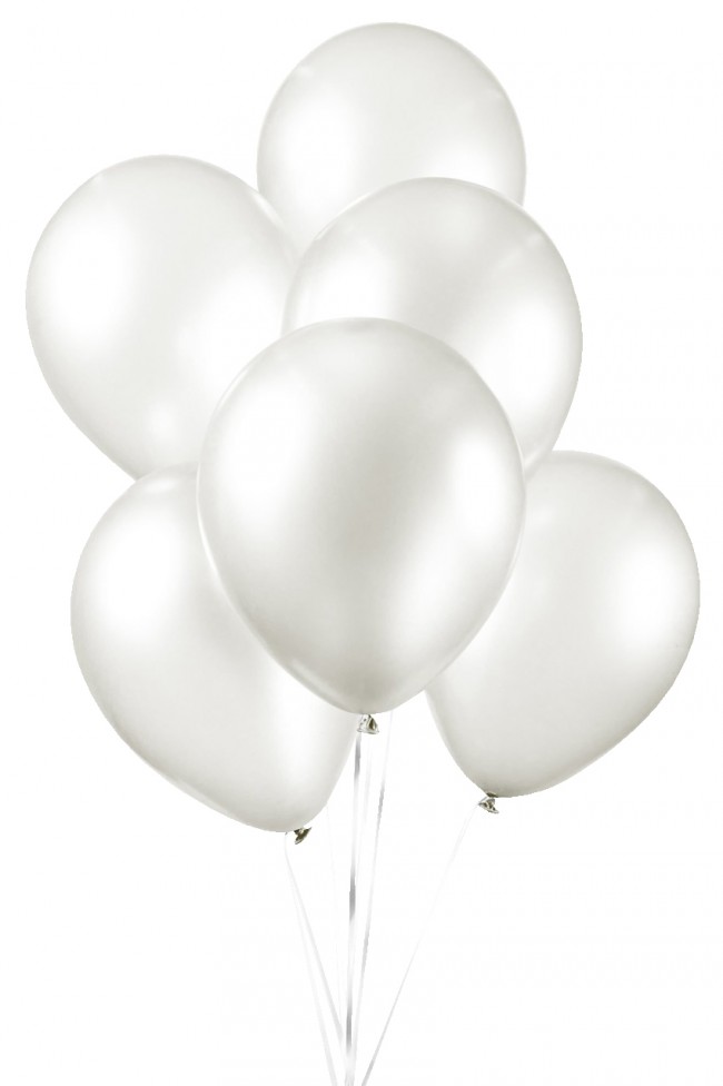 50 BALLONNEN PEARL WIT