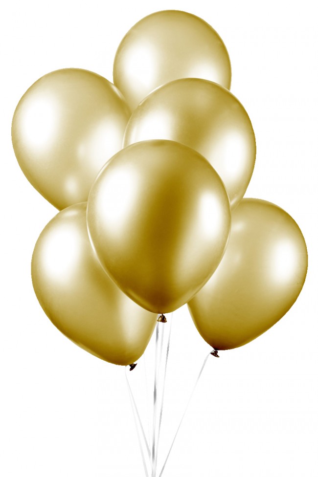 50 BALLONNEN GOUD  METALLIC