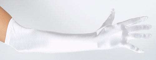 HANDSCHOEN SATIN WIT 57CM