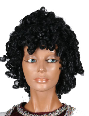 PRUIK KRUL KORT ZWART