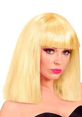 BLONDE PRUIK MET PONNY