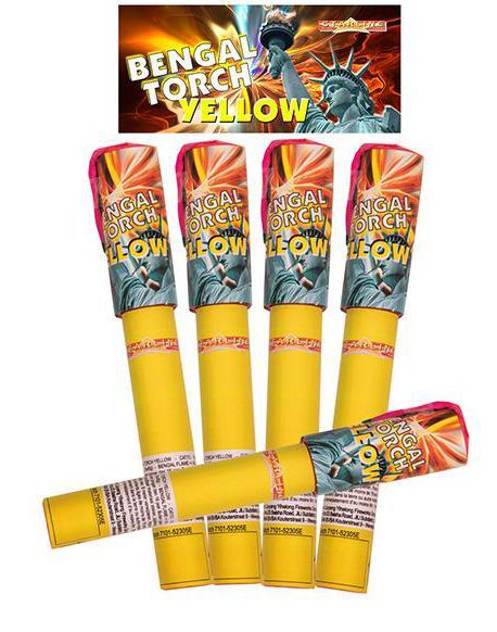 BENGAALS VUUR GEEL 90SEC PER STUK