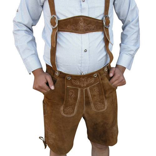 LEDERHOSEN LICHT BRUIN KORT