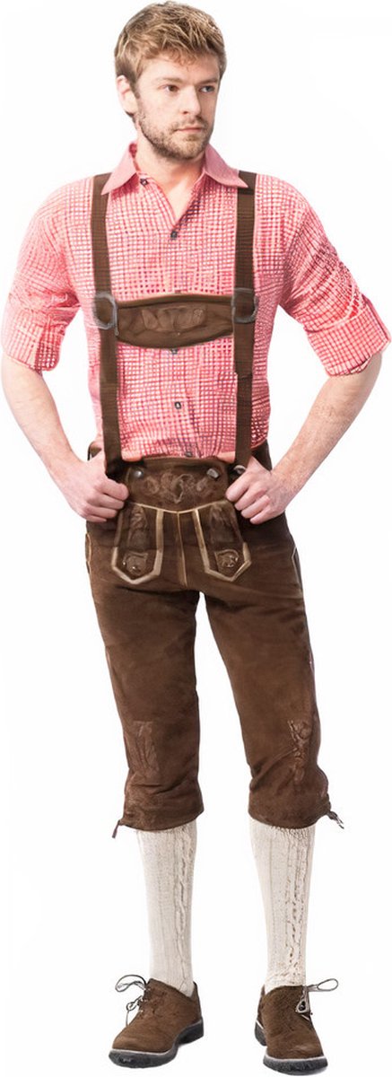 LEDERHOSEN LANG DONKER BRUIN