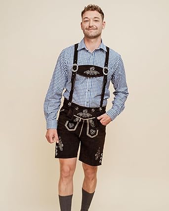 LEDERHOSEN ZWART KORT
