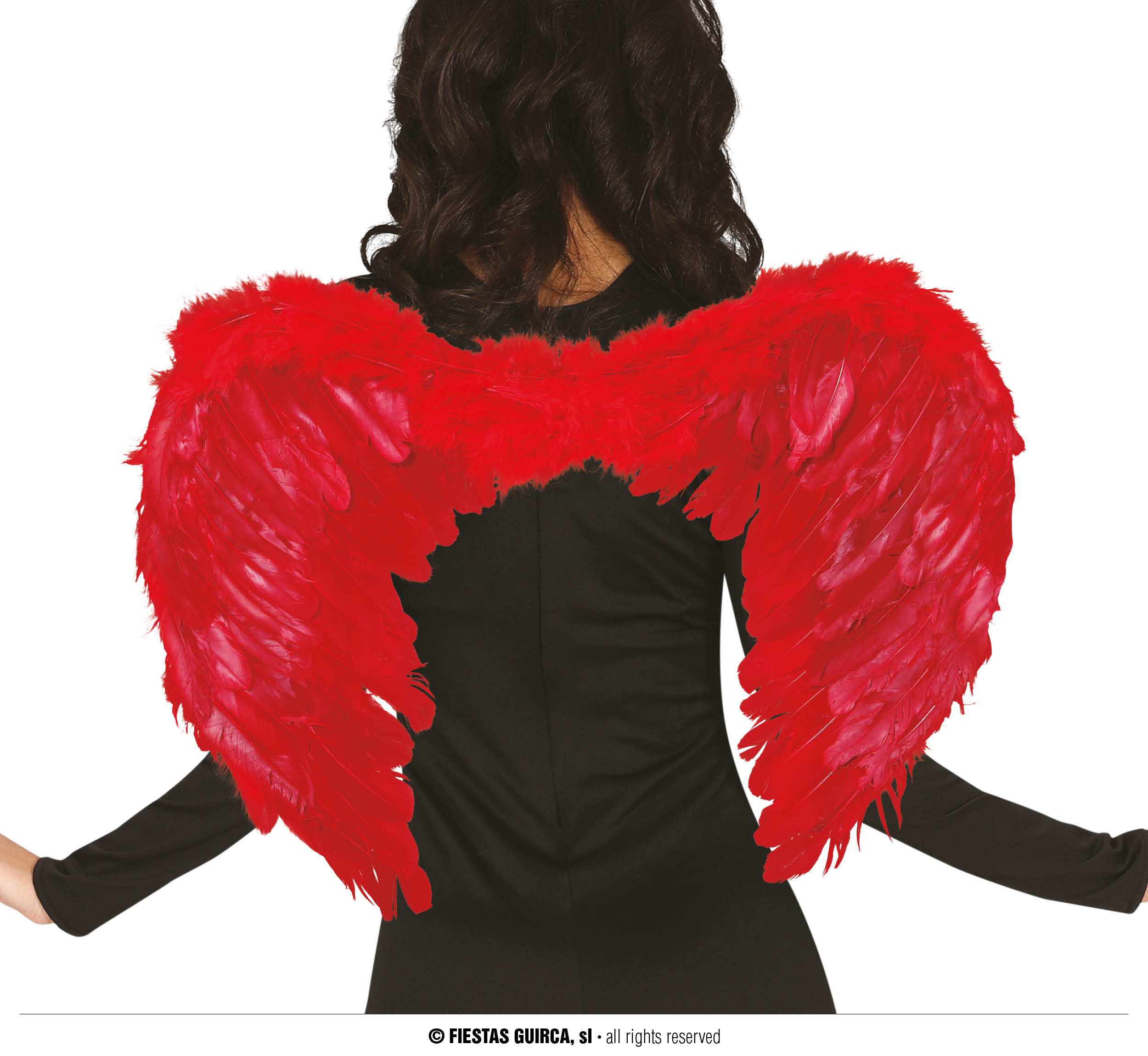 VLEUGELS PLUIMEN RED 50CM