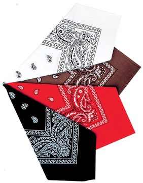 COWBOY BANDANA BR-WIT-ZWART