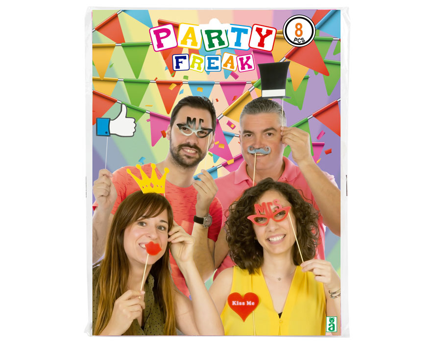 PHOTO PARTY ACESOIRS 8STUKS