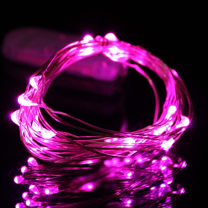 LED STRING PINK 5M 50 LAMPJES
