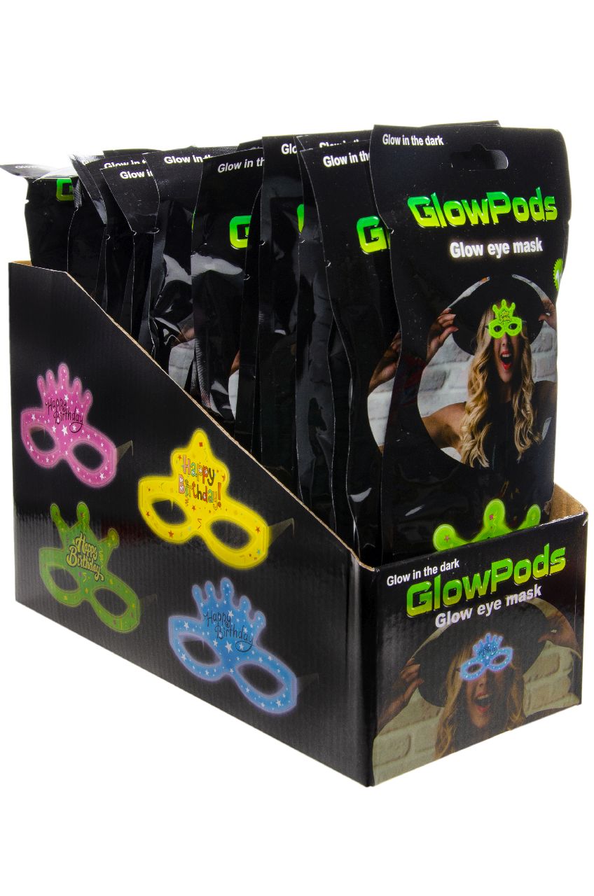 GLOW OOGMASKER HAPPY BIRTHDAY