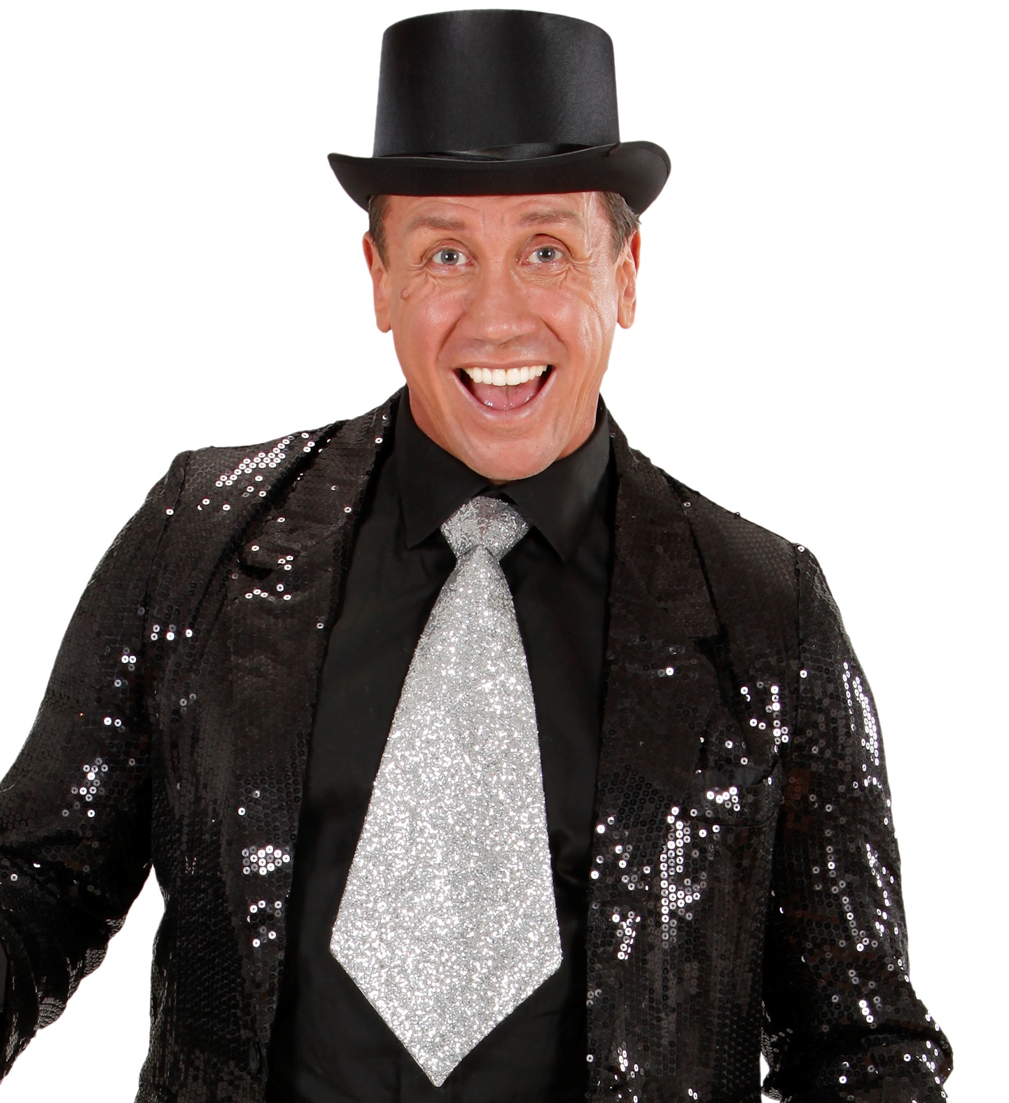 STROPDAS GOUD OF ZWART , ZILVER