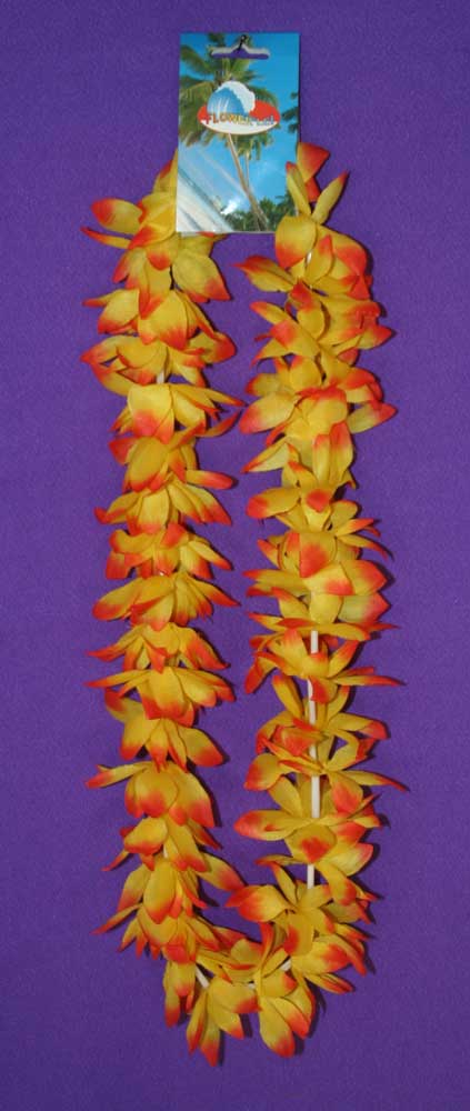 HAWAIKRANS LUXE GEEL/ORANJE