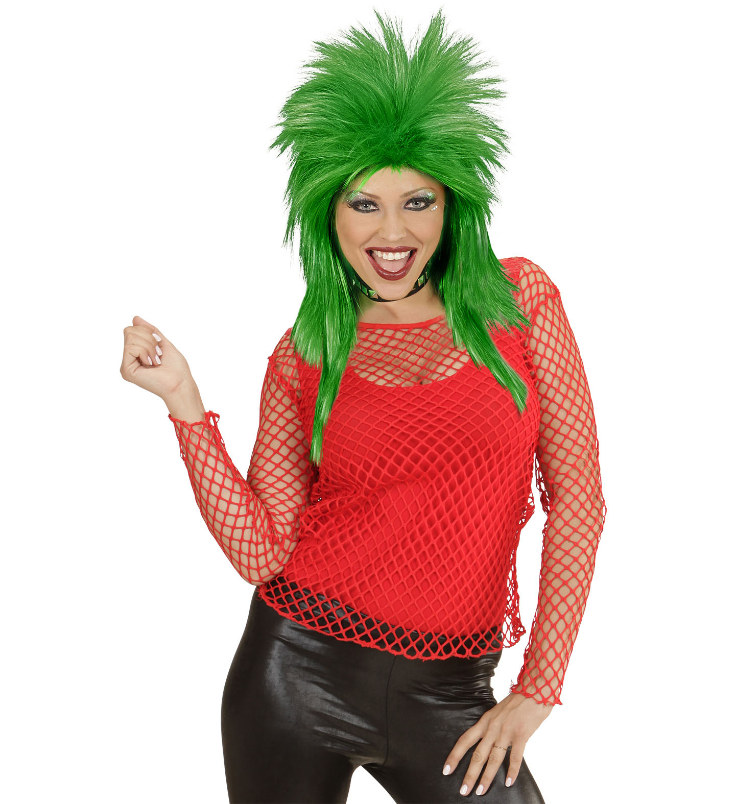 T-SHIRT FISHNET ROOD M