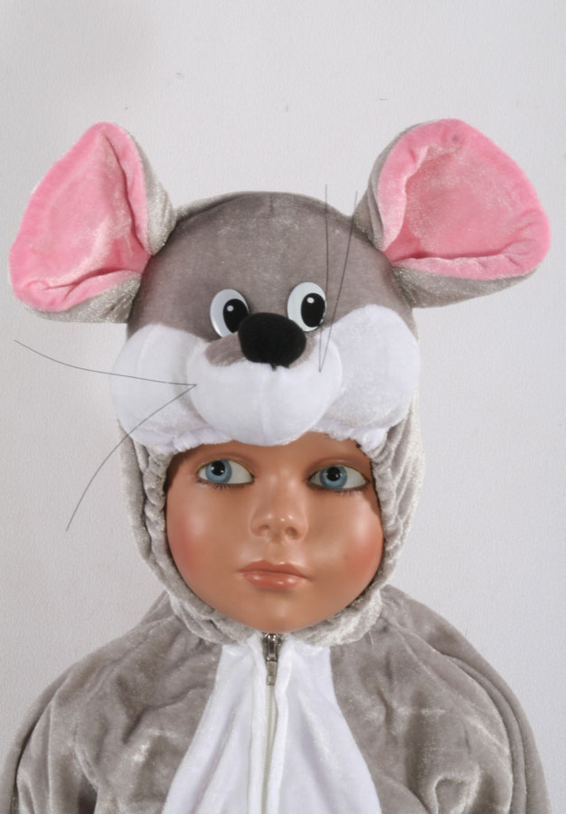 DIER MUIS GRIJS 128 CM