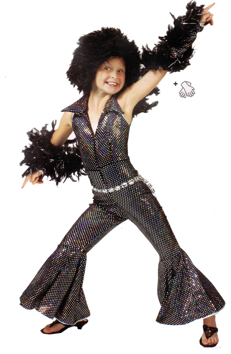 DISCO JUMPSUIT ZWART 116CM