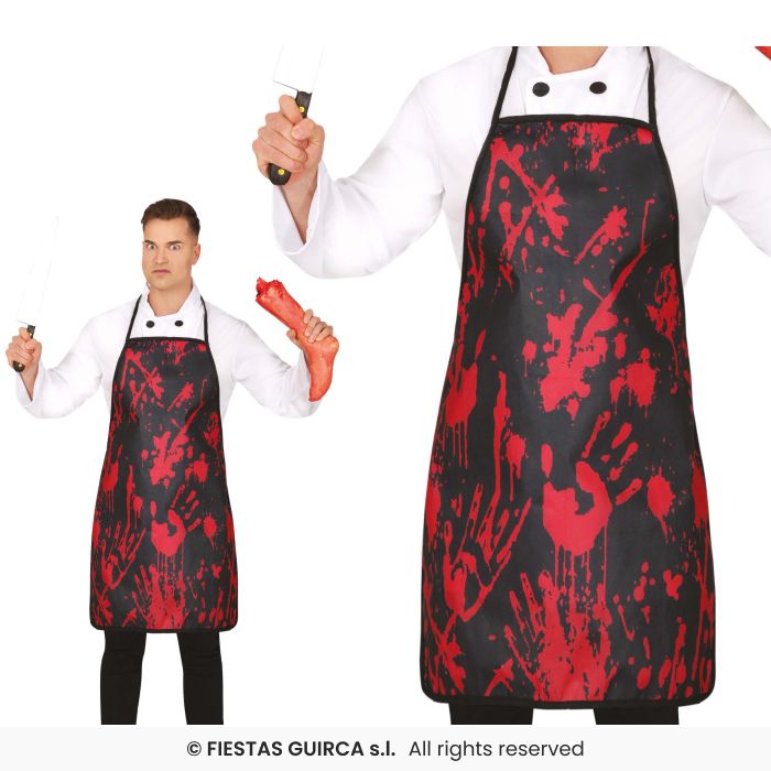 BLOODY APRON ZWART