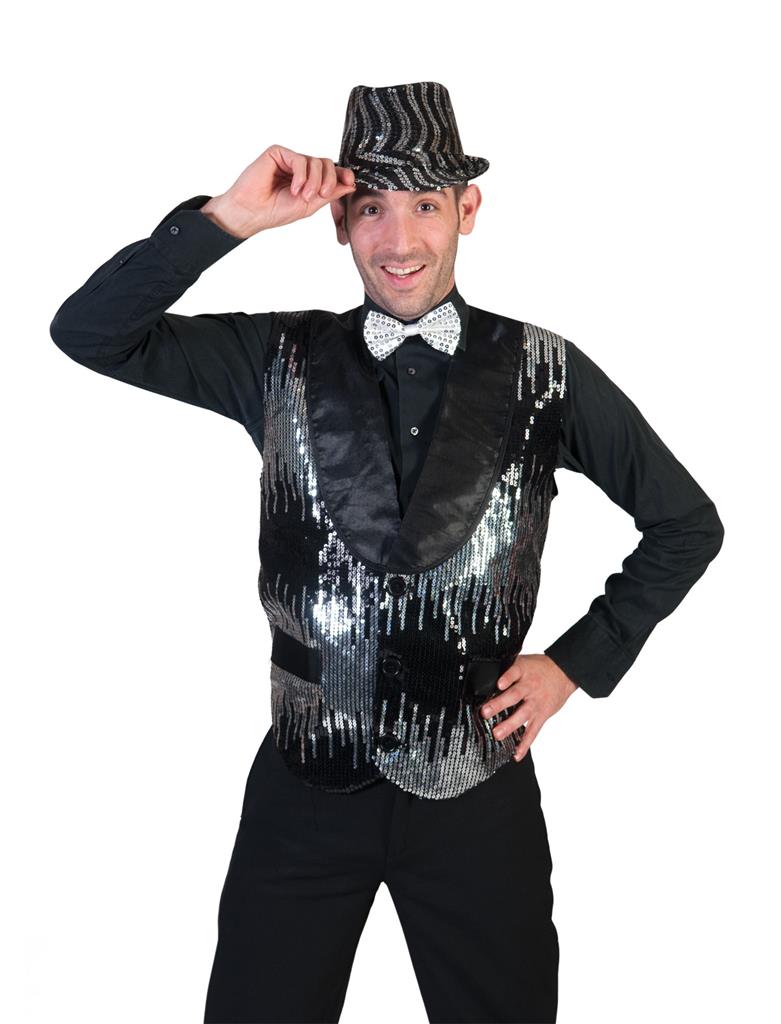 ZILVER ZWART PAILLETTEN GILE XL-XXL