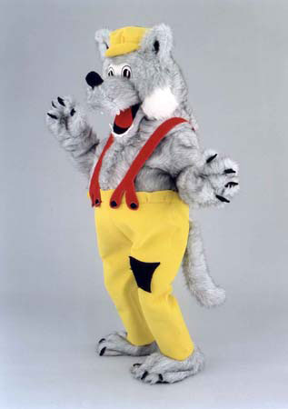 MASCOTTE WOLF GRIJS