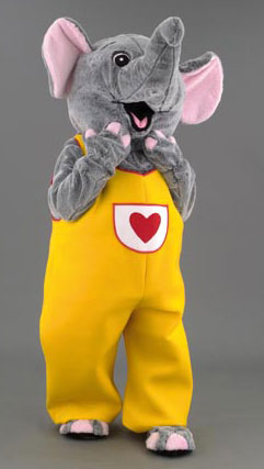 MASCOTTE OLIANT OVERAL GEEL