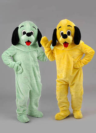 MASCOTTE HOND GEEL PROMO